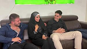 arab girl doesnt even take off her hijab to get a double penetration - aliyah yasin
