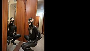 Total black latex orgasm now?