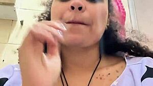 gassy milk intolerant girl on the toilet and farting