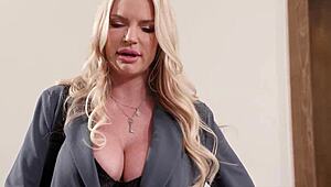 Angry ebony teen visits casting studio