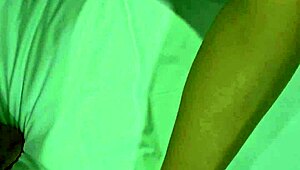 naughty nurse plays with her wet pussy outdoors