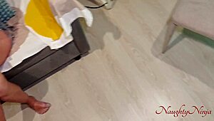 My stepmom lets me fuck her if quiet