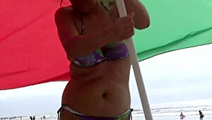 on the beach i expose myself and masturbate before getting fucked by a black stud