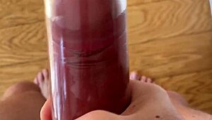 penis pumping in the kitchen