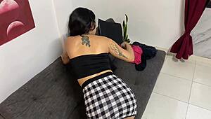 do you get excited watching your latina stepmom clean with her huge fat ass