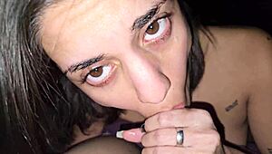 Goodnight sex - creamy pussy and cum in mouth