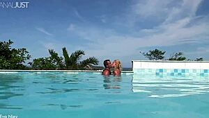 Anal for eva at the pool by mike angelo