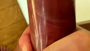 penis pumping in the kitchen