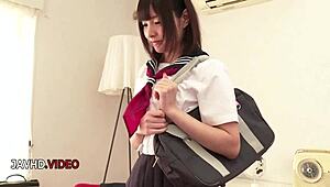 sultry japanese student takes thick shaft