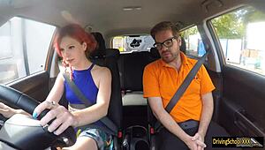 Pervert instructor fucks petite 18+ redhead