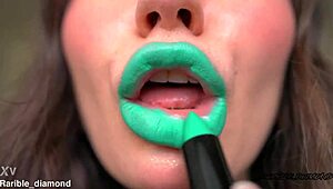 Minty messy deep octopus kisses spit fetish