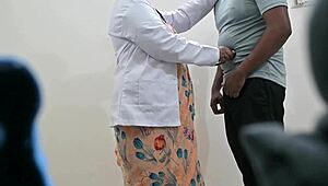 Doctor examines patient dick at hospital