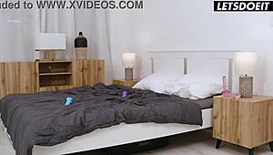 Curvy inked redhead gets her pussy eaten and fucked hard in missionary