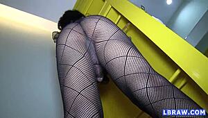 Ladyboy Minnie Takes Bareback Anal From Behind In Rough Session