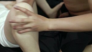 Indo girl in satin lingerie rides hard in doggystyle