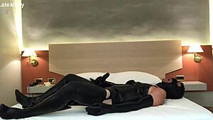 Latexitaly enjoys his latex fetish