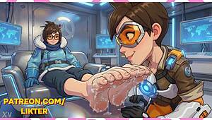 tracer and mei dominate feet