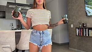 petite colombian girl gets fucked hard in her living room samy sun