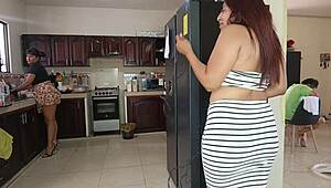 Stepfather fucks me in kitchen