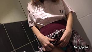 Camilla moon gets fucked in the toilet and cum on her face