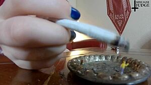 giantess uses tiny 18+ men as ashtray